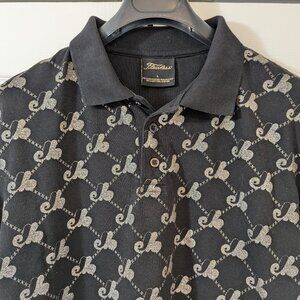 Flawless Men's Black Polo with Montreal Expos Baseball Monogram - Size L
